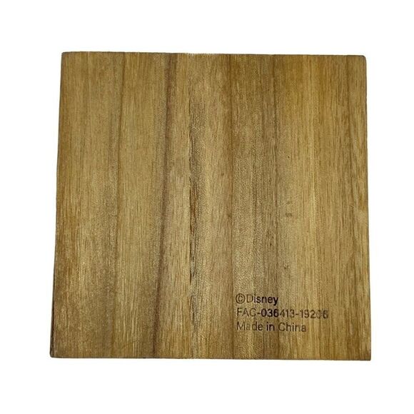 Disney World Land Minnie Mouse Annual Passholder Wooden Coaster Set With Holder - Picture 9 of 13